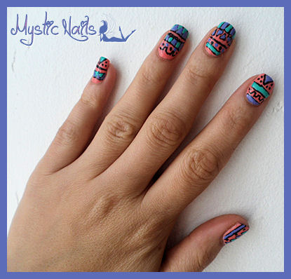 nail art aztèque